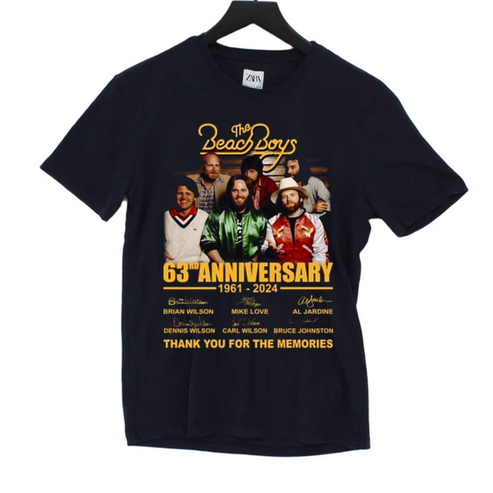 The Beach Boys 63rd Anniversary 1961-2024 Thank You For The Memories T-shirt 