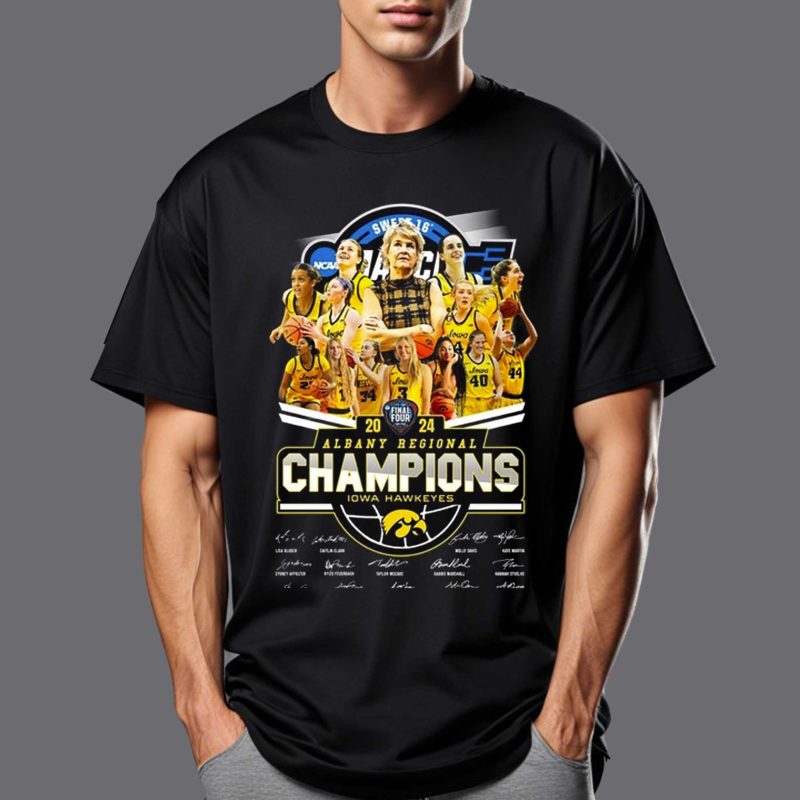 2024 Albany Regional Champions Iowa Hawkeyes T Shirt