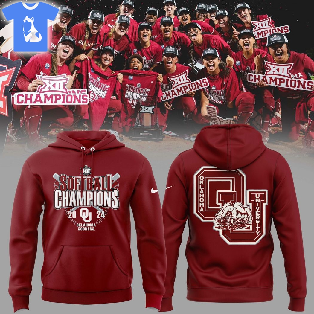 Oklahoma Sooners 2024 Big 12 Softball Conference Tournament Champions Hoodie