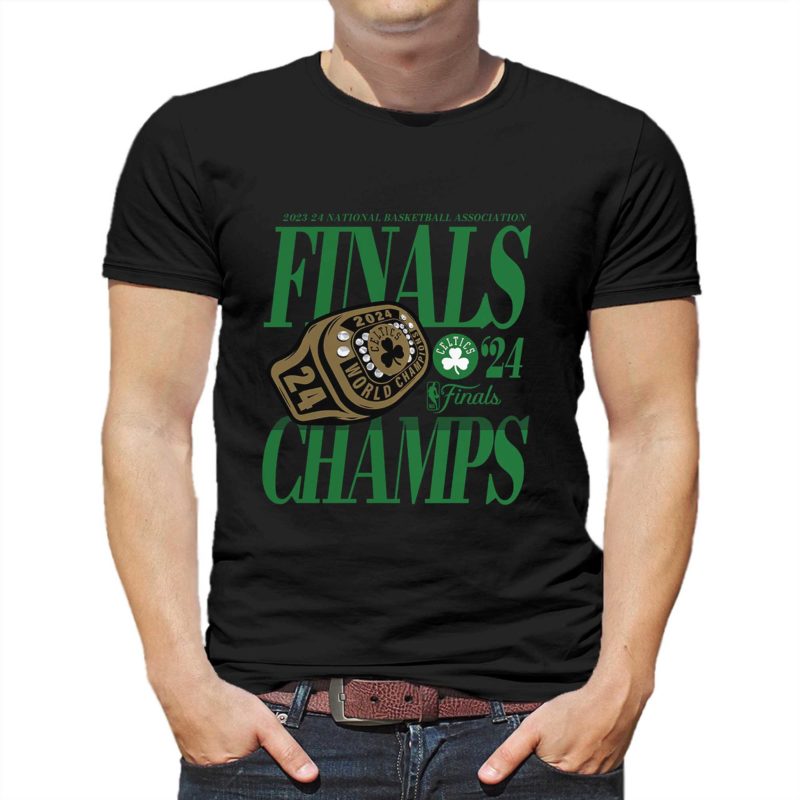 Boston Celtics Fanatics 2024 Nba Finals Champions Ball Screen Ring T Shirt