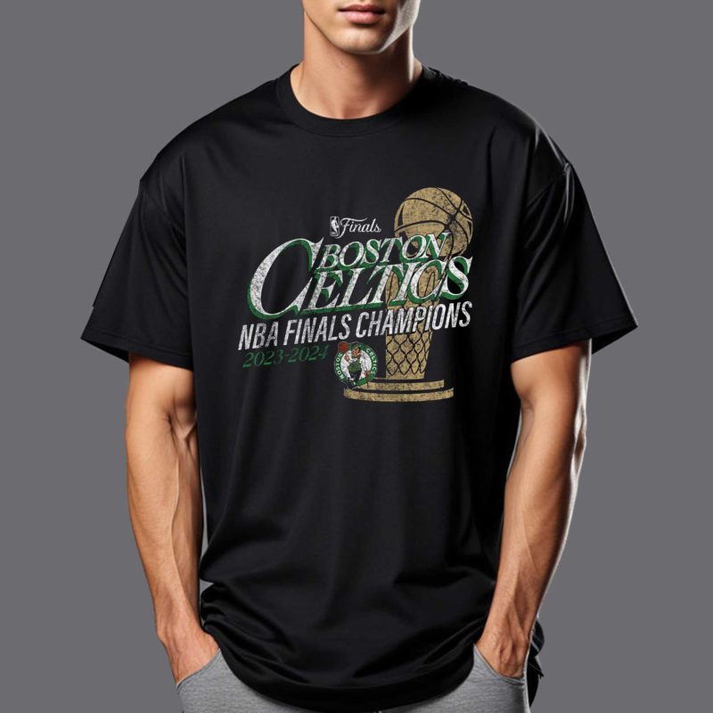 Boston Celtics Fanatics 2024 Nba Finals Champions Fast Break Finish Trophy T Shirt