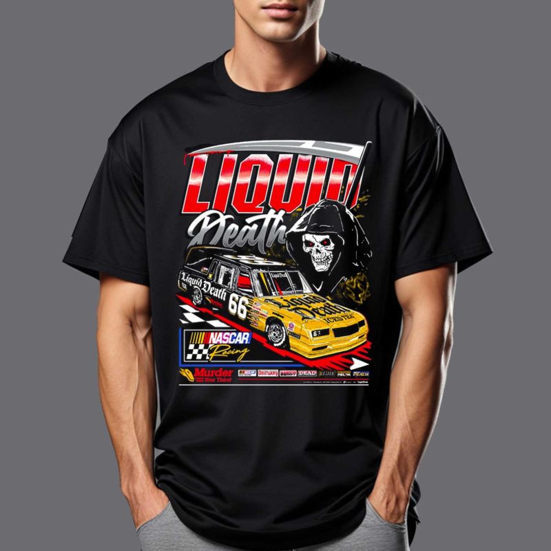 Nascar X Liquid Death Thirst Hearse T Shirt